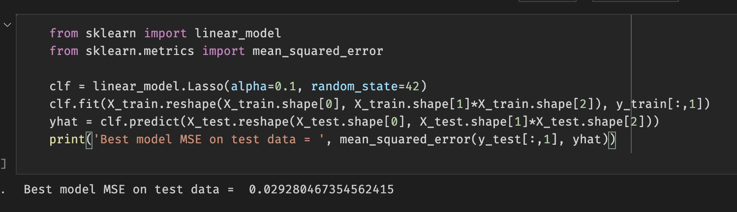 Lasso Regression MSE